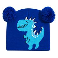 Children Unisex Fashion Dinosaur Crochet Lace Wool Cap sku image 1