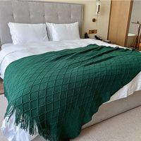 Casual Plaid Tassel Solid Color Acrylic Beddings main image 4