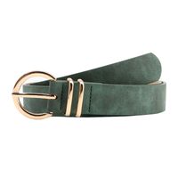 Elegant Solid Color Pu Leather Alloy Women's Leather Belts main image 3