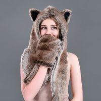 Unisex Fashion Solid Color Imitation Fur Winter Scarves sku image 5