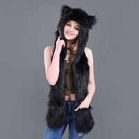 Unisex Fashion Solid Color Imitation Fur Winter Scarves sku image 3