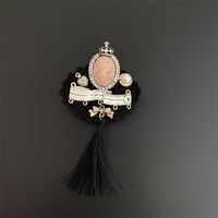 Retro Geometric Alloy Cloth Epoxy Artificial Pearls Women's Brooches sku image 7