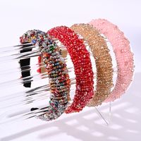 Bohemian U Shape Color Block Crystal Hair Band 1 Piece main image 6