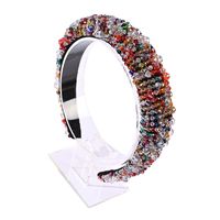 Bohemian U Shape Color Block Crystal Hair Band 1 Piece main image 5