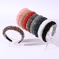 Bohemian U Shape Color Block Crystal Hair Band 1 Piece main image 3