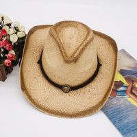 Unisex Fashion Solid Color Crimping Cowboy Hat main image 4