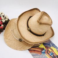 Unisex Fashion Solid Color Crimping Cowboy Hat main image 1