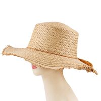 Women's Casual Solid Color Flat Eaves Sun Hat main image 6