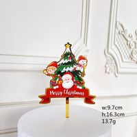 Christmas Santa Claus Snowman Arylic Party Cake Decorating Supplies 1 Piece sku image 4