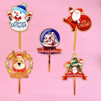 Christmas Santa Claus Snowman Arylic Party Cake Decorating Supplies 1 Piece main image 6