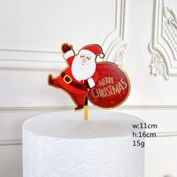 Noël Père Noël Bonhomme De Neige Arylique Fête Fournitures De Décoration De Gâteaux 1 Pièce sku image 1