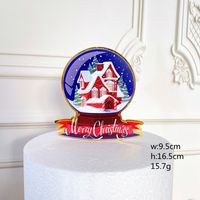 Christmas Santa Claus Snowman Arylic Party Cake Decorating Supplies 1 Piece sku image 5