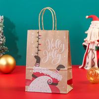 Christmas Fashion Santa Claus Letter Kraft Paper Festival Gift Wrapping Supplies 1 Piece sku image 4