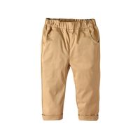 Fashion Solid Color Elastic Waist Cotton Boys Pants main image 3