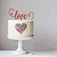 Valentine's Day Letter Arylic Party Cake Decorating Supplies 1 Piece main image 3