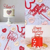 Valentine's Day Letter Arylic Party Cake Decorating Supplies 1 Piece main image 1