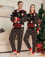 Fashion Christmas Tree Santa Claus Polyester Pants Sets Family Matching Outfits main image 2