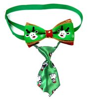 Décontractée Ruban Noël Bloc De Couleur Noeud Papillon Accessoires Pour Animaux 1 Pièce main image 4