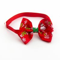 Christmas Ribbon Christmas Color Block Bowknot Pet Accessories 1 Piece sku image 2
