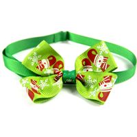 Christmas Ribbon Christmas Color Block Bowknot Pet Accessories 1 Piece sku image 5