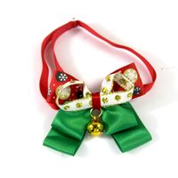 Casual Ribbon Christmas Color Block Polka Dots Bowknot Pet Accessories sku image 9