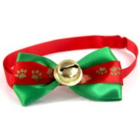 Casual Ribbon Christmas Color Block Polka Dots Bowknot Pet Accessories main image 5