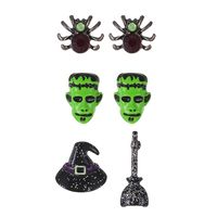 1 Pair Gothic Hip-hop Funny Spider Plating Alloy 14k Gold Plated Silver Plated Drop Earrings sku image 15