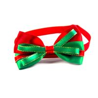Casual Ribbon Christmas Color Block Polka Dots Bowknot Pet Accessories sku image 8