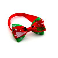 Casual Ribbon Christmas Color Block Polka Dots Bowknot Pet Accessories sku image 5
