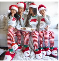 Fashion Santa Claus Polyester Pants Sets Suit T-shirt Family Matching Outfits main image 1