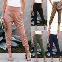 Women's Street Fashion Solid Color Ankle-length Pocket Jogger Pants main image 6