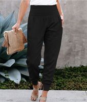 Women's Street Fashion Solid Color Ankle-length Pocket Jogger Pants main image 2