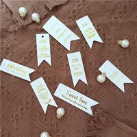 Fashion Letter Gilding White Cardboard Tag Hand Gift Decorated Card main image 5