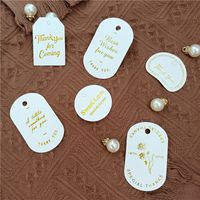 Fashion Letter Gilding White Cardboard Tag Hand Gift Decorated Card main image 3