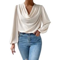 Women's T-shirt Long Sleeve Blouses Pleated Fashion Solid Color main image 5