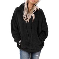 Femmes Sweat À Capuche Manche Longue Hoodies Et Pulls Molletonnés Poche Mode Couleur Unie main image 2