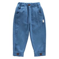 Fashion Solid Color Pocket 100% Cotton Boys Pants main image 2