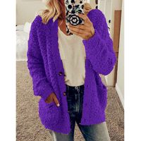 Women's Casual Solid Color Patchwork Single Breasted Cardigan Women's Woolen Coat main image 2