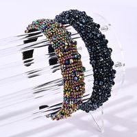 Bohemian U Shape Color Block Crystal Hair Band 1 Piece main image 2