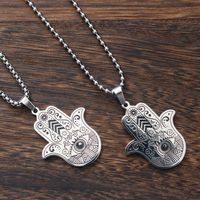 Hip-hop Eye Symbol Stainless Steel Carving Pendant Necklace 1 Piece main image 5