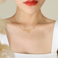 Simple Style Geometric Titanium Steel Gold Plated Necklace main image 6