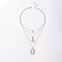 Fashion Letter Snake Alloy Inlay Rhinestones Women's Layered Necklaces 1 Piece main image 2