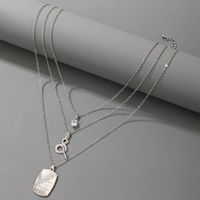 Fashion Letter Snake Alloy Inlay Rhinestones Women's Layered Necklaces 1 Piece main image 5
