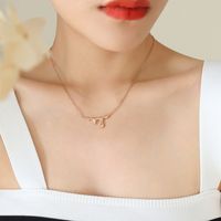 Simple Style Geometric Titanium Steel Gold Plated Necklace sku image 1