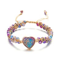 Ethnic Style Heart Shape Natural Stone Knitting Bracelets sku image 5