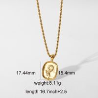Simple Style Stainless Steel Titanium Steel Plating Gold Plated Pendant Necklace main image 2