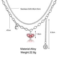 Fashion Heart Shape Alloy Plating Women's Layered Necklaces 1 Piece main image 4