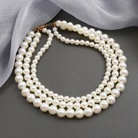 Fashion Round Artificial Pearl Women's Necklace 1 Piece sku image 15