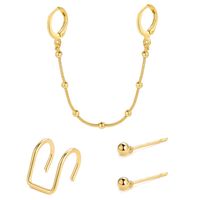 Fashion Solid Color Alloy Plating Women's Drop Earrings 4 Pieces main image 4