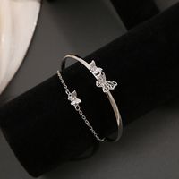 Ins Style Star Butterfly Alloy Inlay Artificial Gemstones Women's Bangle 1 Piece main image 4